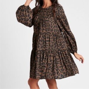 Banana Republic Brown Leopard Print Dress